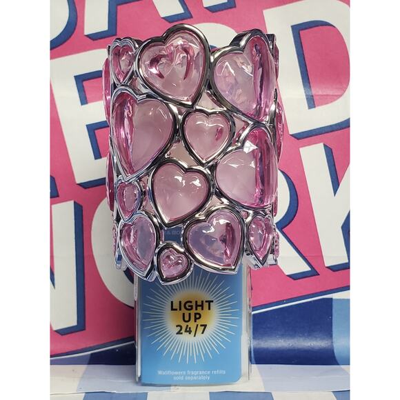 BBW Pink Heart Nightlight Wallflower Fragrance Plug In Home Scent Decor - Picture 1 of 1